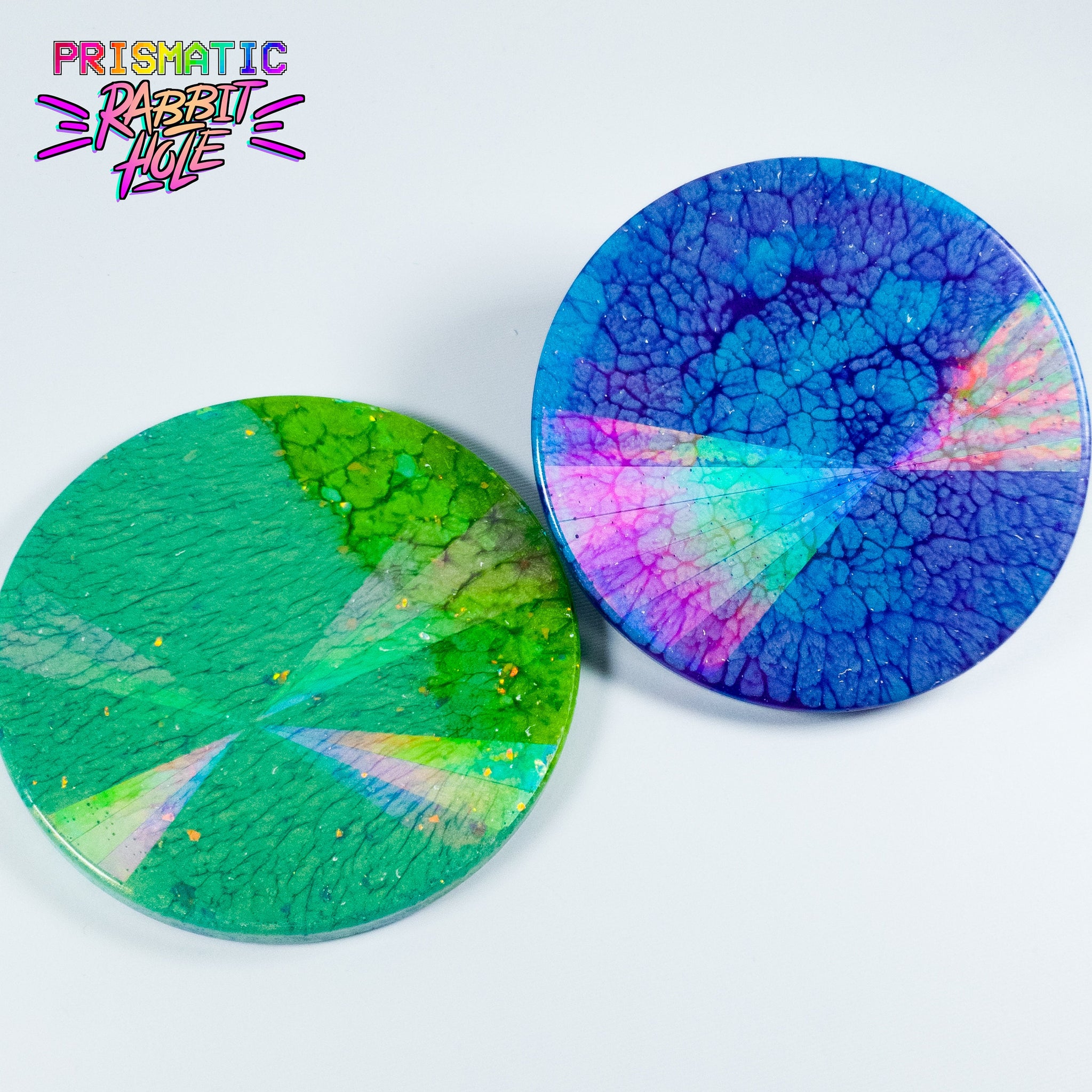 3.6 Holographic Mosaic Coaster Mold – Prismatic Rabbit Hole