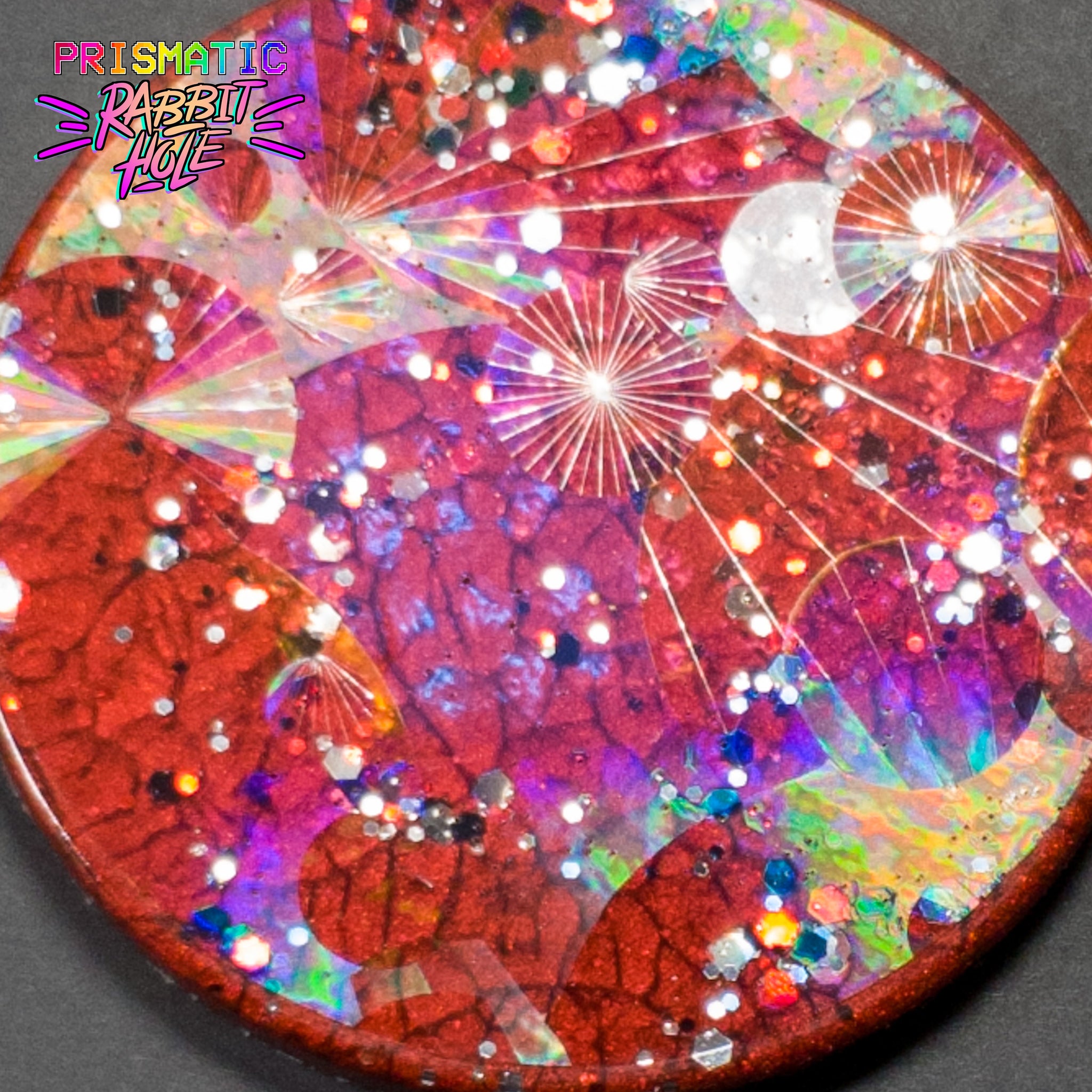 4 Holographic 'Starburst' Faceted Edge Coaster Mold – Prismatic Rabbit Hole