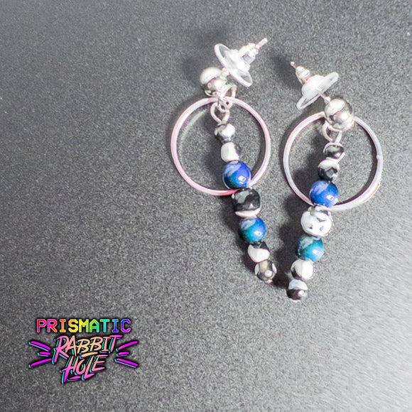 Beaded Drop Earrings with Reactive Beads